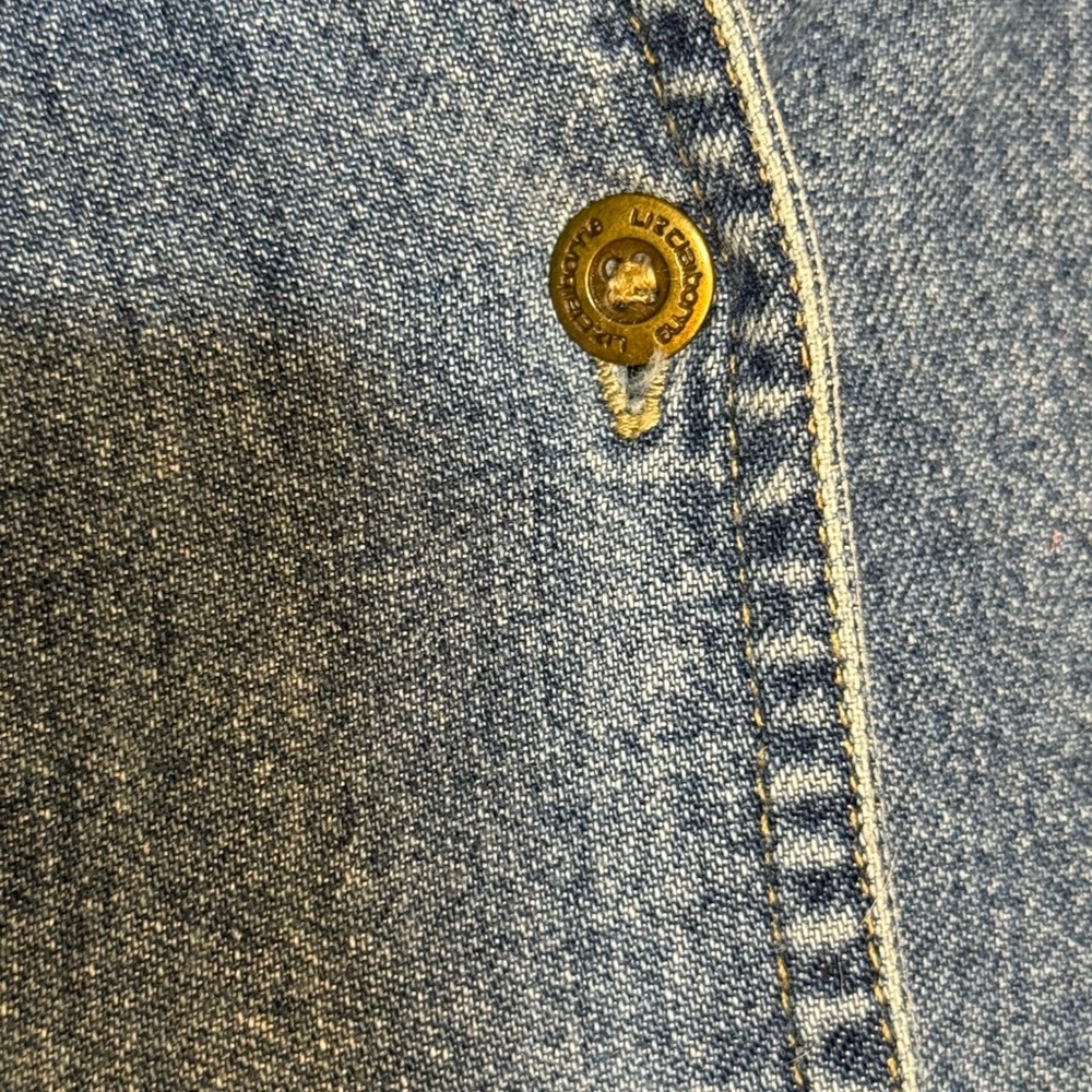 VINTAGE LIZ CLAIBORNE DENIM DRESS - Picture 3 of 9